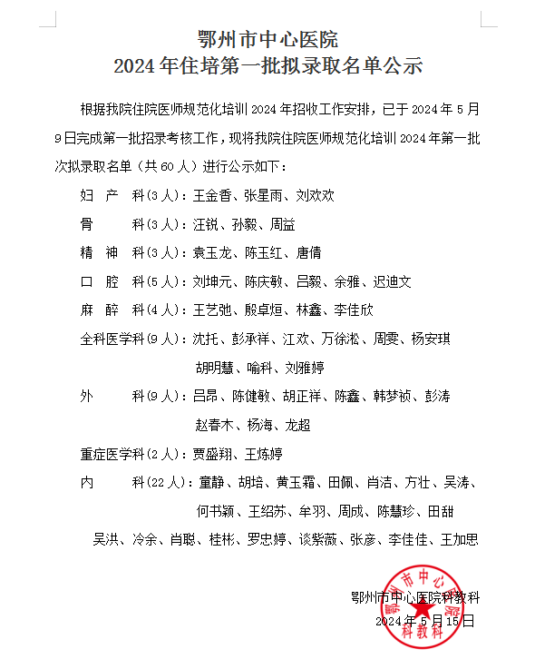 招錄公示 招錄公示